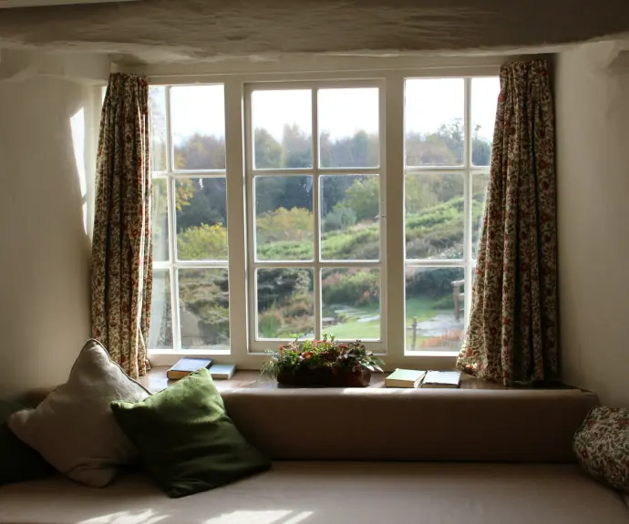 window curtain open wide